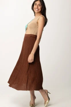 Akep Abito con Cut-out e Gonna PlisséMATTONE