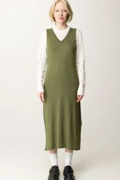 Akep Abito Midi Smanicato con Scollo a VMILITARY