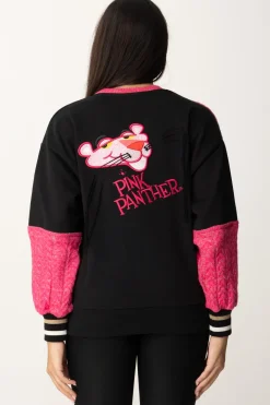 Akep Felpa Bicolor con Inserti In MagliaNERO