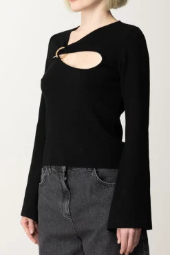 Akep Maglia con Cut-out e AnelloNERO