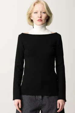 Akep Maglia con Lupetto ApplicatoNERO