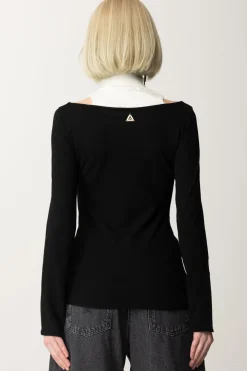 Akep Maglia con Lupetto ApplicatoNERO