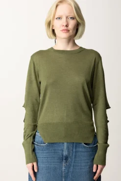 Akep Maglia Girocollo con Cut-outMILITARY