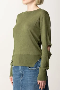 Akep Maglia Girocollo con Cut-outMILITARY