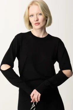 Akep Maglia Girocollo con Cut-outNERO