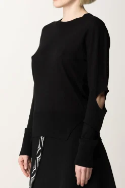 Akep Maglia Girocollo con Cut-outNERO