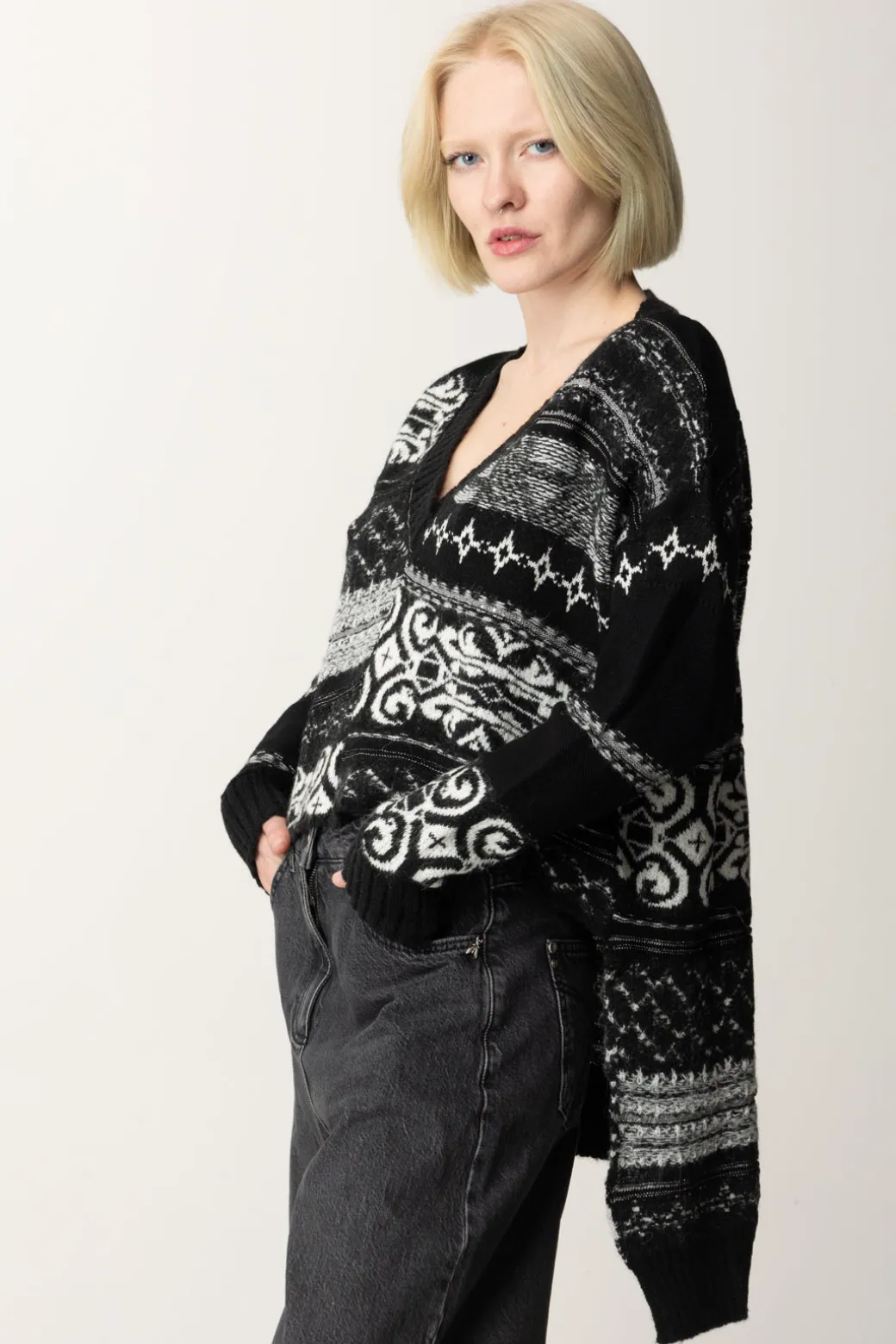 Akep Maglione Fantasia AsimmetricoNERA