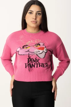 Akep Maglione Pink Panter CroppedFUXIA