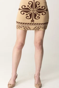 Akep Minigonna In Maglia Fantasia EtnicaSABBIA