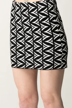 Akep Minigonna Jaquard Stampa LogoNERO