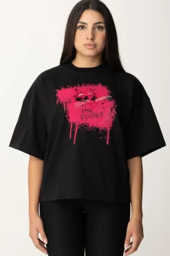 Akep T-shirt Pink Panter OversizeNERO