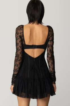 Aniye By Abito Bustier con Pizzo e TulleNERO