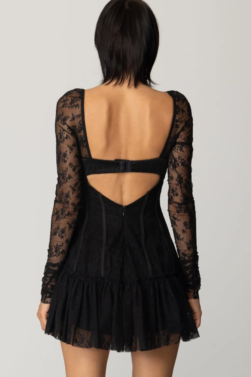 Aniye By Abito Bustier con Pizzo e TulleNERO