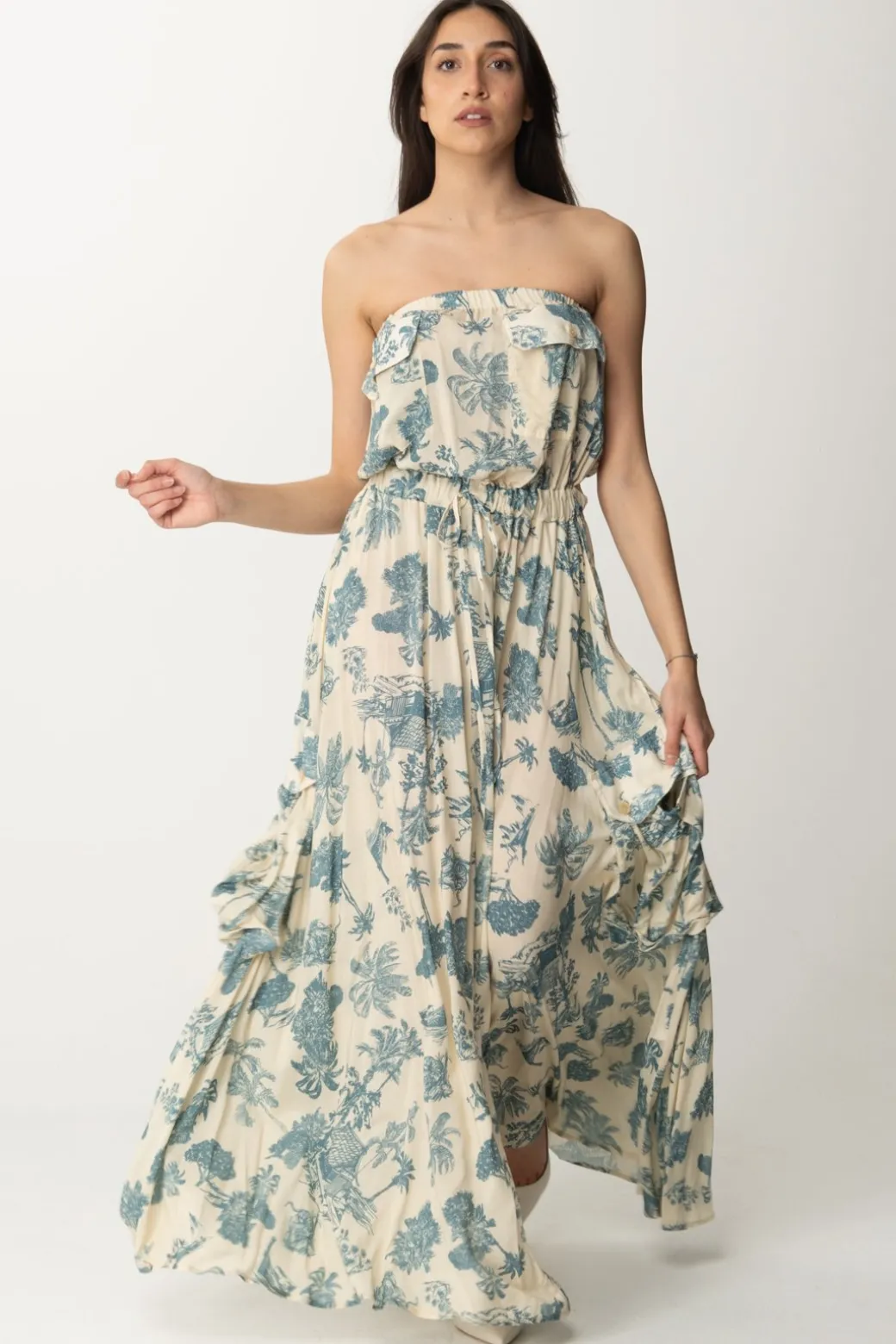 Aniye By Abito Lungo Cargo TulaBLU HAWAII