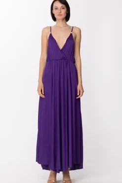 Aniye By Abito Lungo Eda In RasoPURPLE