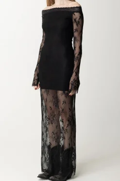 Aniye By Abito Lungo In Pizzo DenyBLACK