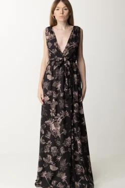 Aniye By Abito Lungo Maddy Stampa HawaiiBLACK HAWAII