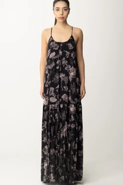Aniye By Abito Lungo Stampato Tula con BretelleBLACK HAWAII