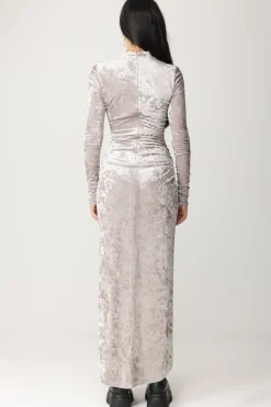 Aniye By Abito Lungo Zoe In Ciniglia con SpaccoHOT GRAY
