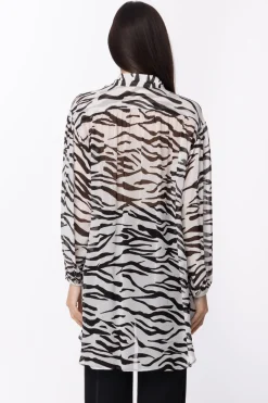 Aniye By Blusa Animalier AsimmetricaZIBRA