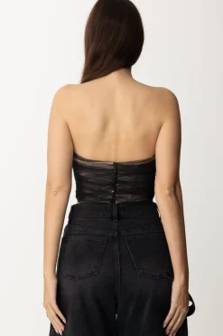 Aniye By Bustier Rivestito In Tulle RileyBLACK ROSIE