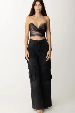 Aniye By Bustier Rivestito In Tulle RileyBLACK ROSIE