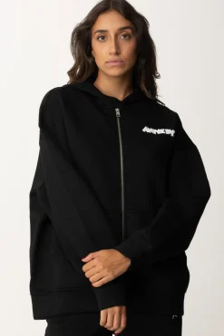 Aniye By Felpa Full Zip con Cappuccio e Stampa MickeyBLACK