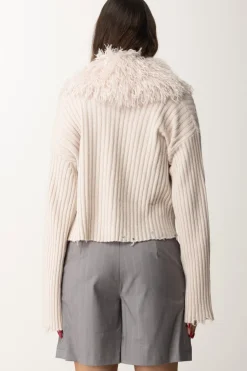 Aniye By Giacchetta In Maglia con Collo In Pelliccia KateMILK