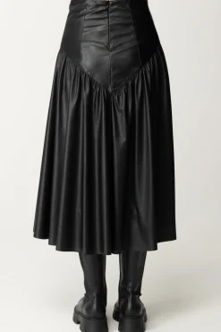 Aniye By Gonna Midi Biba In EcopelleNERO