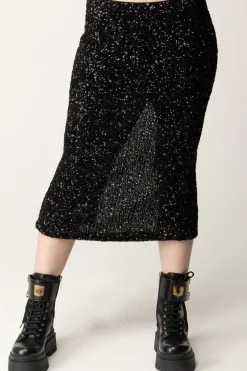 Aniye By Gonna Midi Lux con PaillettesBLACK