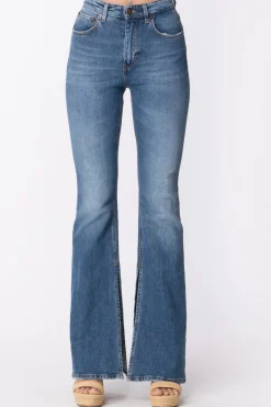 Aniye By Jeans a Zampa Alabama con Orlo SfrangiatoLIGHT BLUE OLD