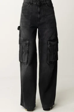 Aniye By Jeans Cargo a Vita Bassa TinaBLACK USED