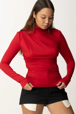 Aniye By Maglia In Jersey con Collo Alto JettRED HOT