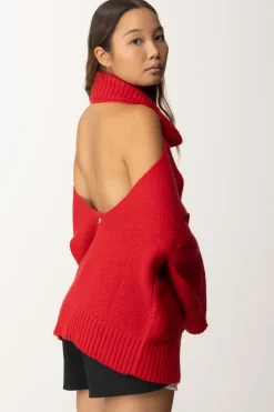 Aniye By Maxi Pullover con Scollatura Sul Retro MayaRED HOT