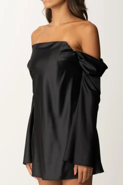 Aniye By Mini Abito In Raso Stretch VeraBLACK