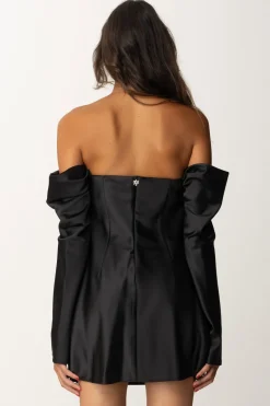 Aniye By Mini Abito In Raso Stretch VeraBLACK