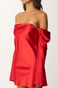 Aniye By Mini Abito In Raso Stretch VeraRED HOT