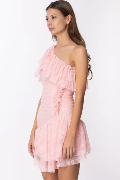 Aniye By Mini Abito Ruches e Pizzo EtaSOFT ROSE