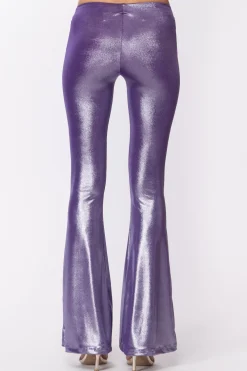 Aniye By Pantalone a Zampa Terry In Jersey LaminatoPURPLE