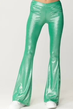 Aniye By Pantalone a Zampa Terry In Jersey LaminatoGREEN