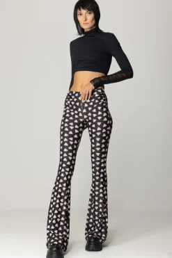 Aniye By Pantaloni a Zampa Rendal con StampaDIAMOND BLACK