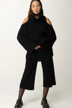 Aniye By Pantaloni Crop In Maglia LilyBLACK