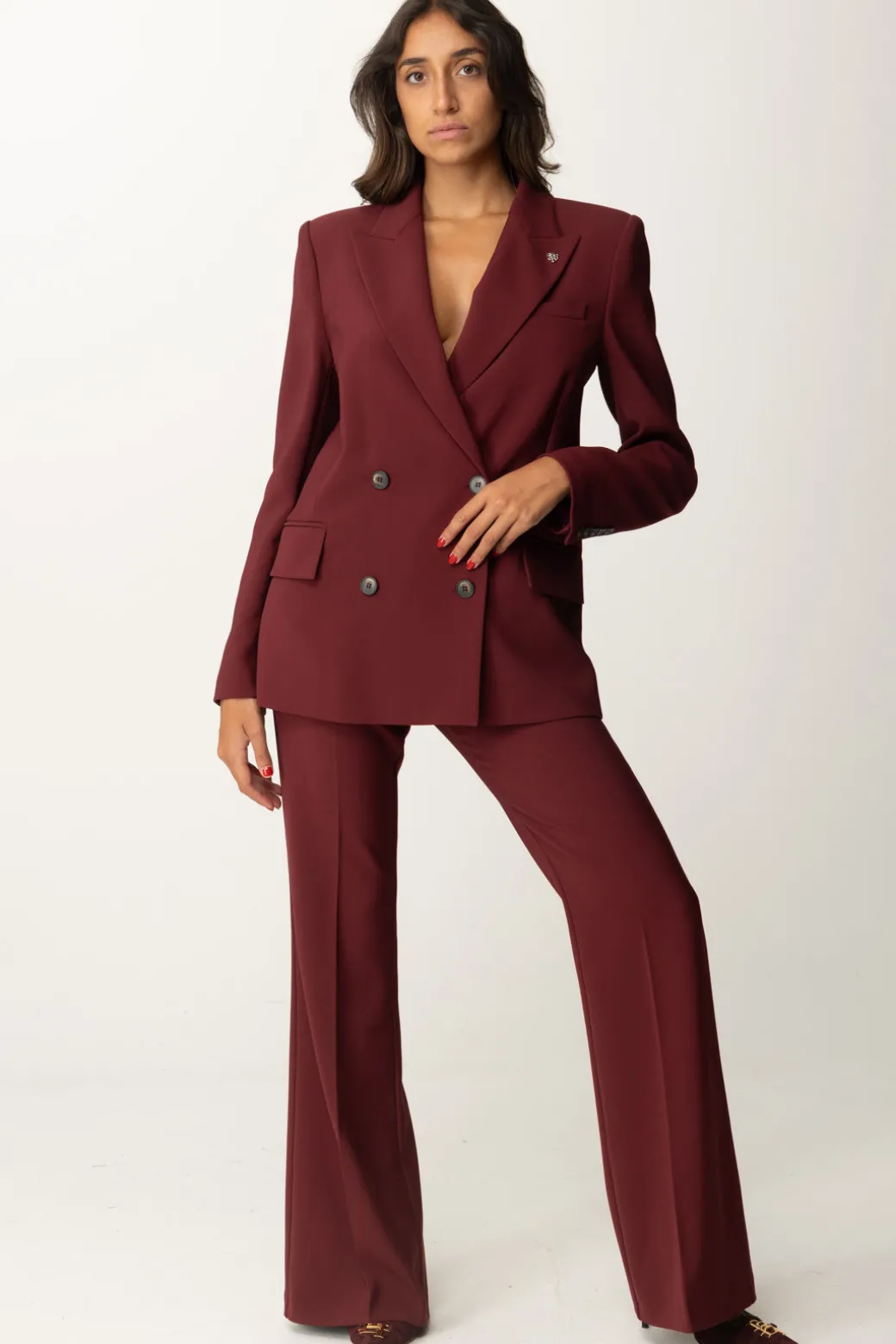 Aniye By Pantaloni Dritti LorenROUGE NOIR