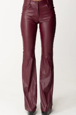 Aniye By Pantaloni Flared In Ecopelle BibaWINO