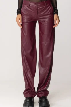 Aniye By Pantaloni Gamba Dritta In Ecopelle BibaWINO