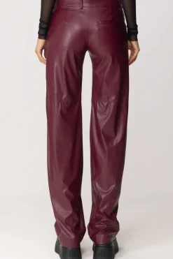 Aniye By Pantaloni Gamba Dritta In Ecopelle BibaWINO