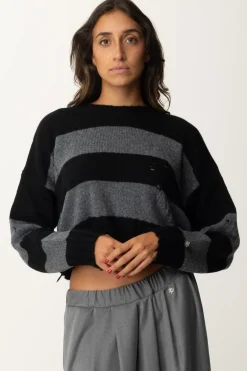 Aniye By Pullover Crop CourtneyBLACK-GRAY