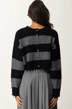 Aniye By Pullover Crop CourtneyBLACK-GRAY