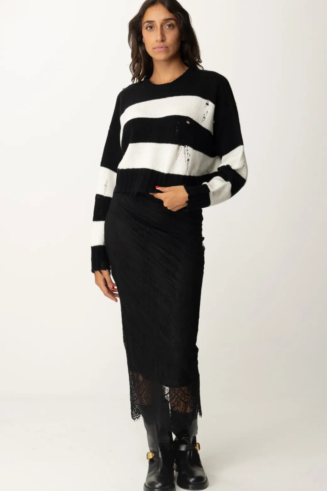 Aniye By Pullover Crop CourtneyBLACK-MILK