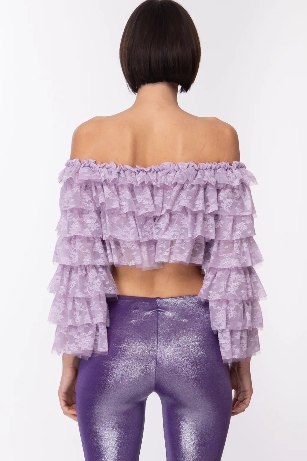 Aniye By Top con Rouches e Spalle ScoperteLAVANDER